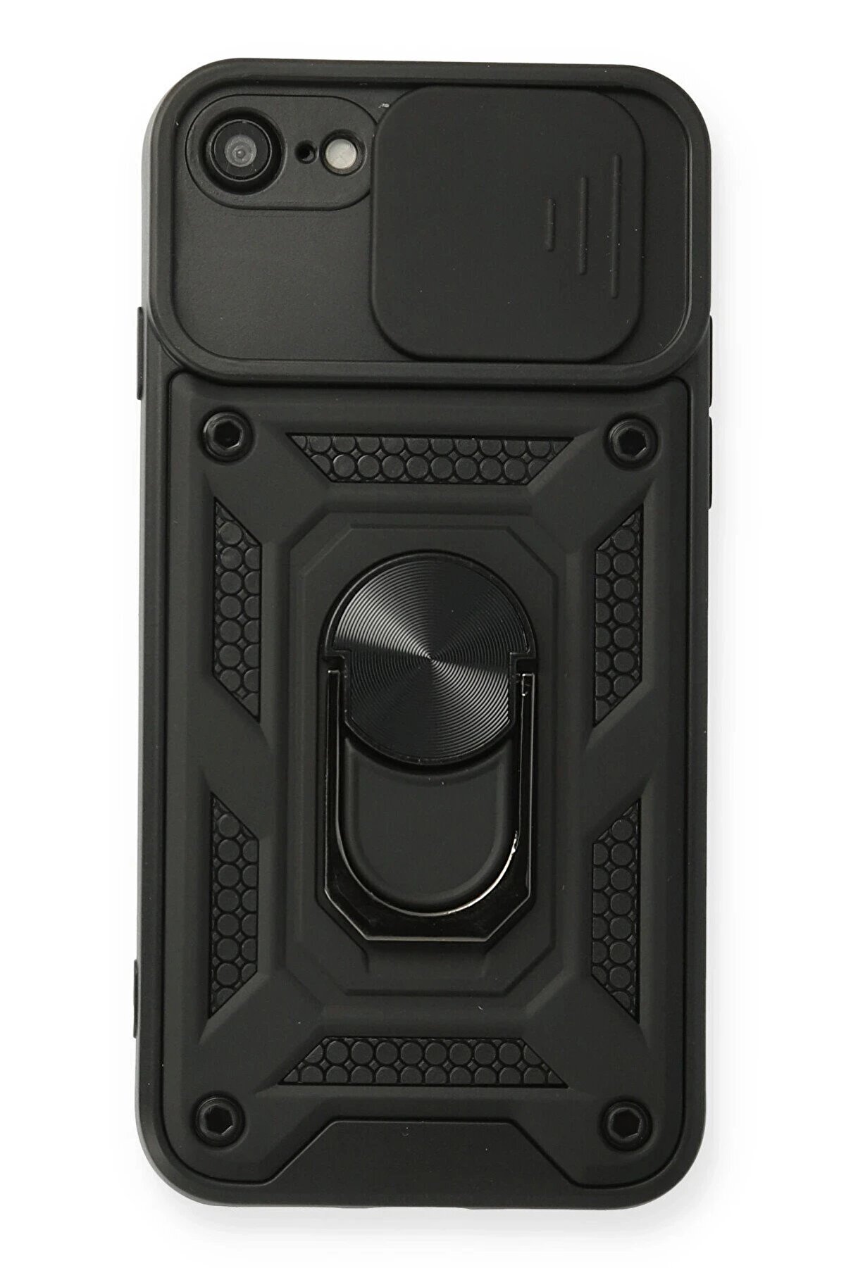 Toptan Bulurum iPhone 7 Kılıf Pars Lens Y&uuml;z&uuml;kl&uuml; Silikon - Siyah