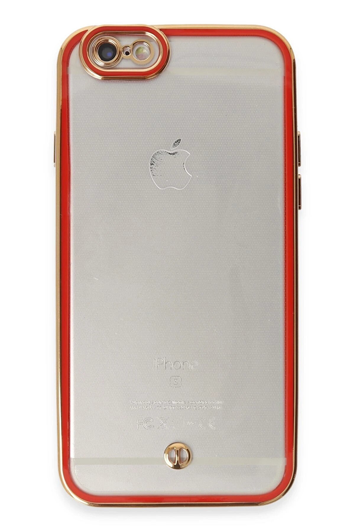 İphone 6 Kılıf Li̇va Lens Si̇li̇kon - Kırmızı