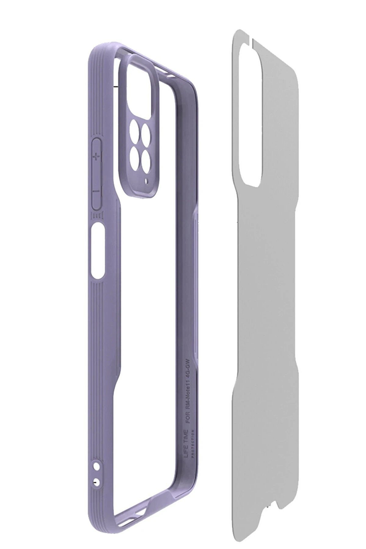 Xi̇aomi̇ Redmi̇ Note 11 Kılıf Plati̇n Si̇li̇kon - Si̇yah