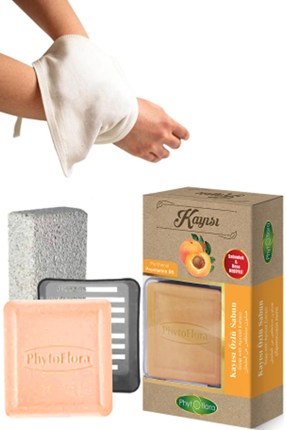 Phytoflora Kayısı Sabunu Ve Banyo Kesesi, Katı Sabunluk