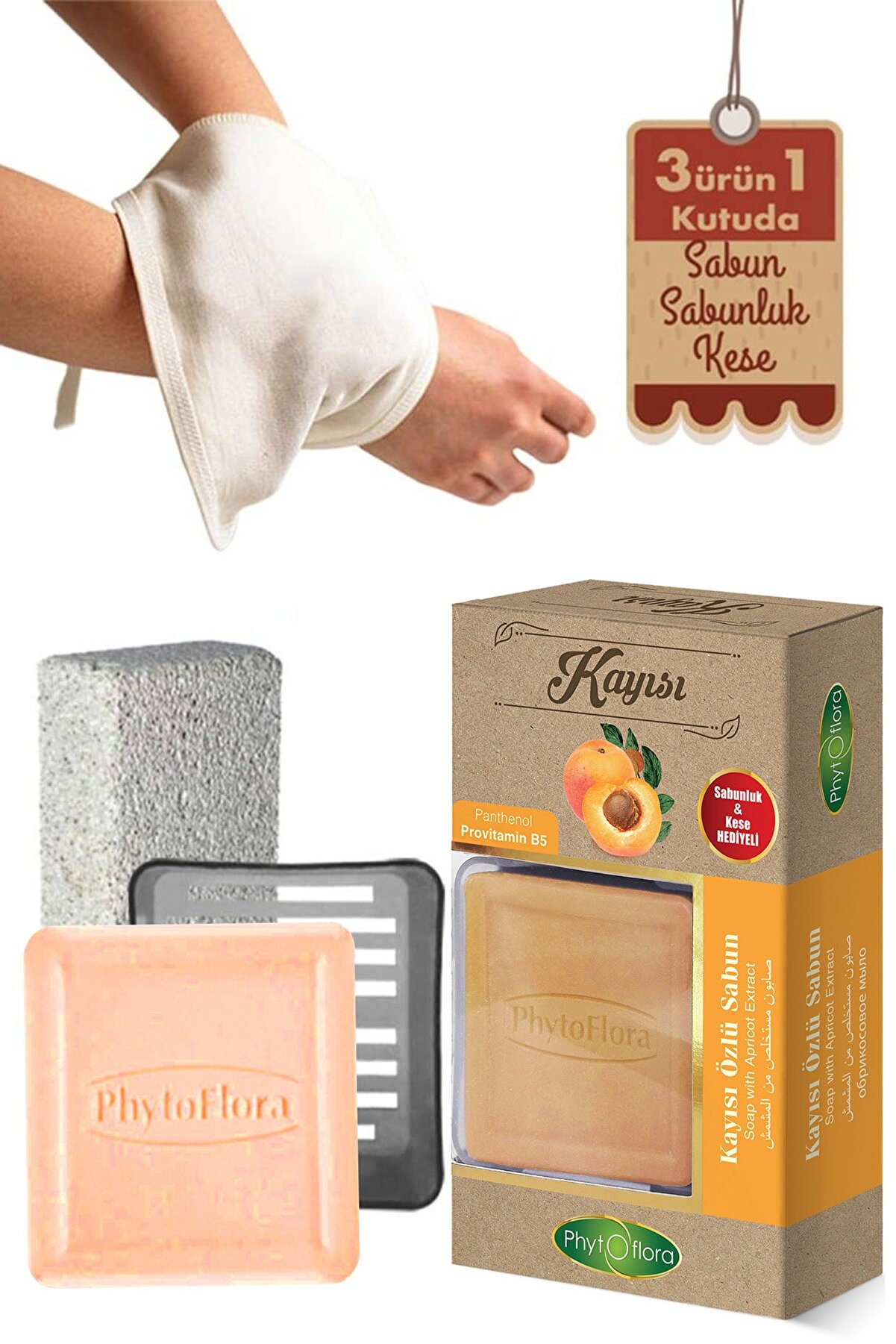 Kayısı Sabunu Ve Banyo Kesesi̇, Katı Sabunluk