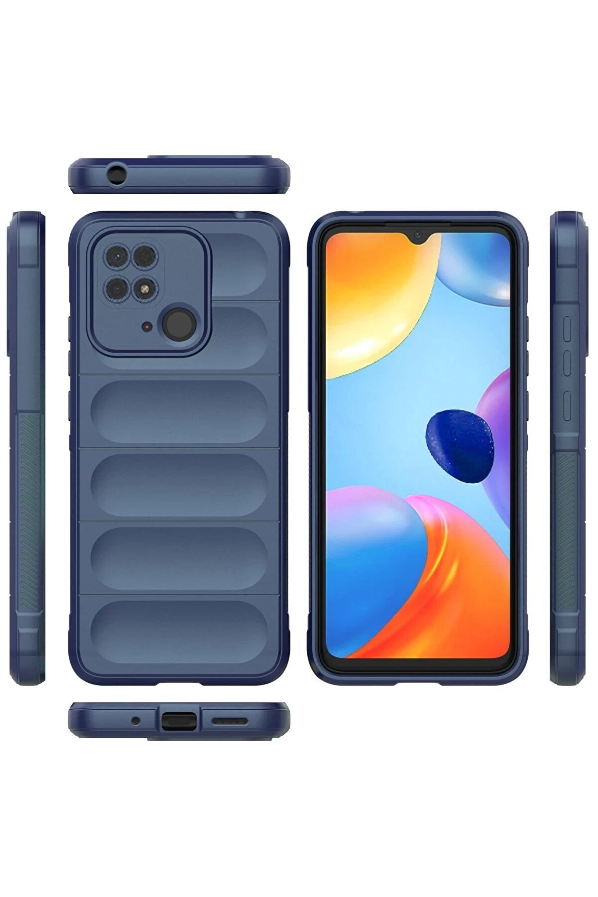 Xi̇aomi̇ Redmi̇ 10C Kılıf Opti̇mum Si̇li̇kon - Laci̇vert - Dropx7741-5513