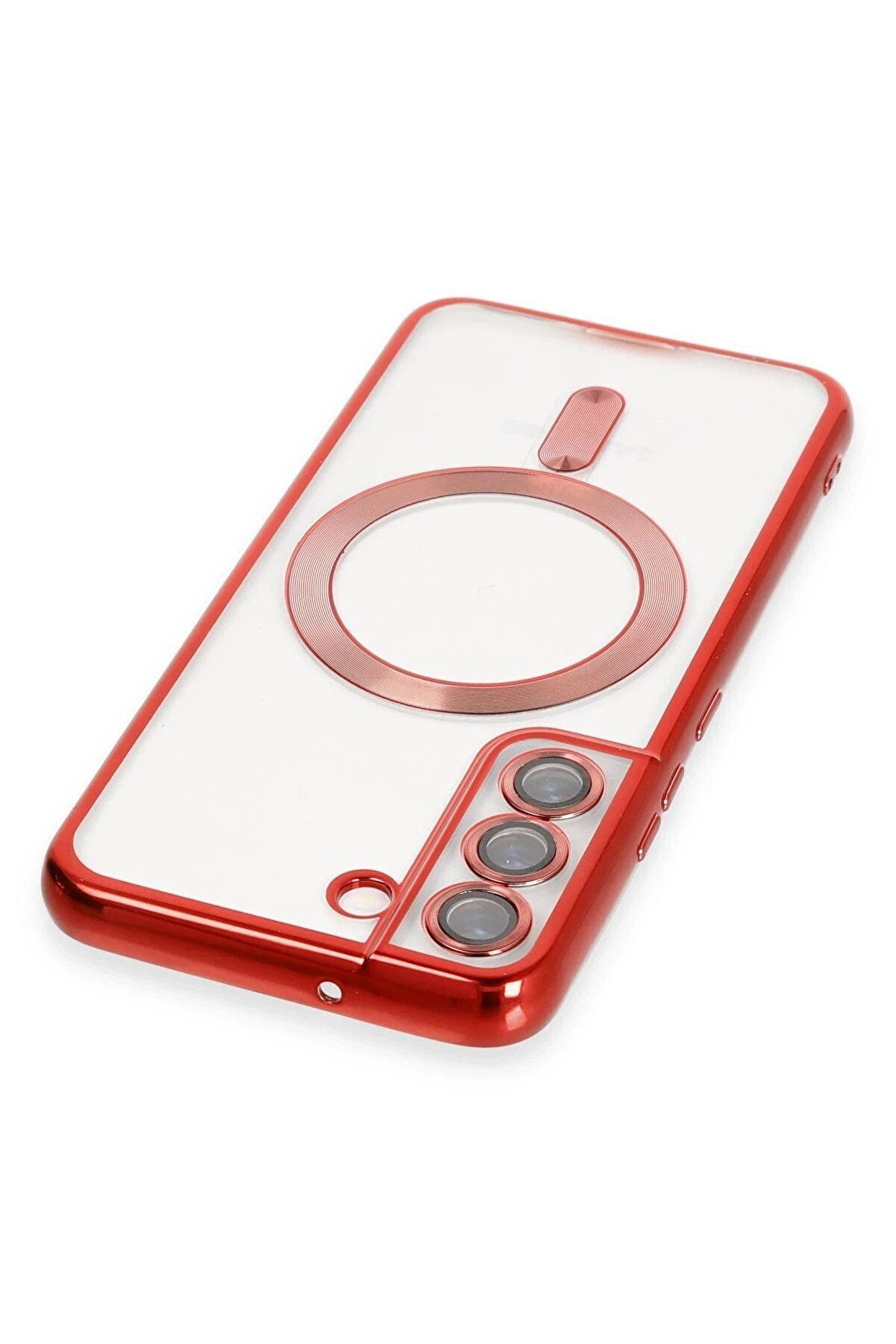 Samsung Galaxy S22 Kılıf Kross Magneti̇csafe Kapak - Kırmızı - Dropx5075-9817