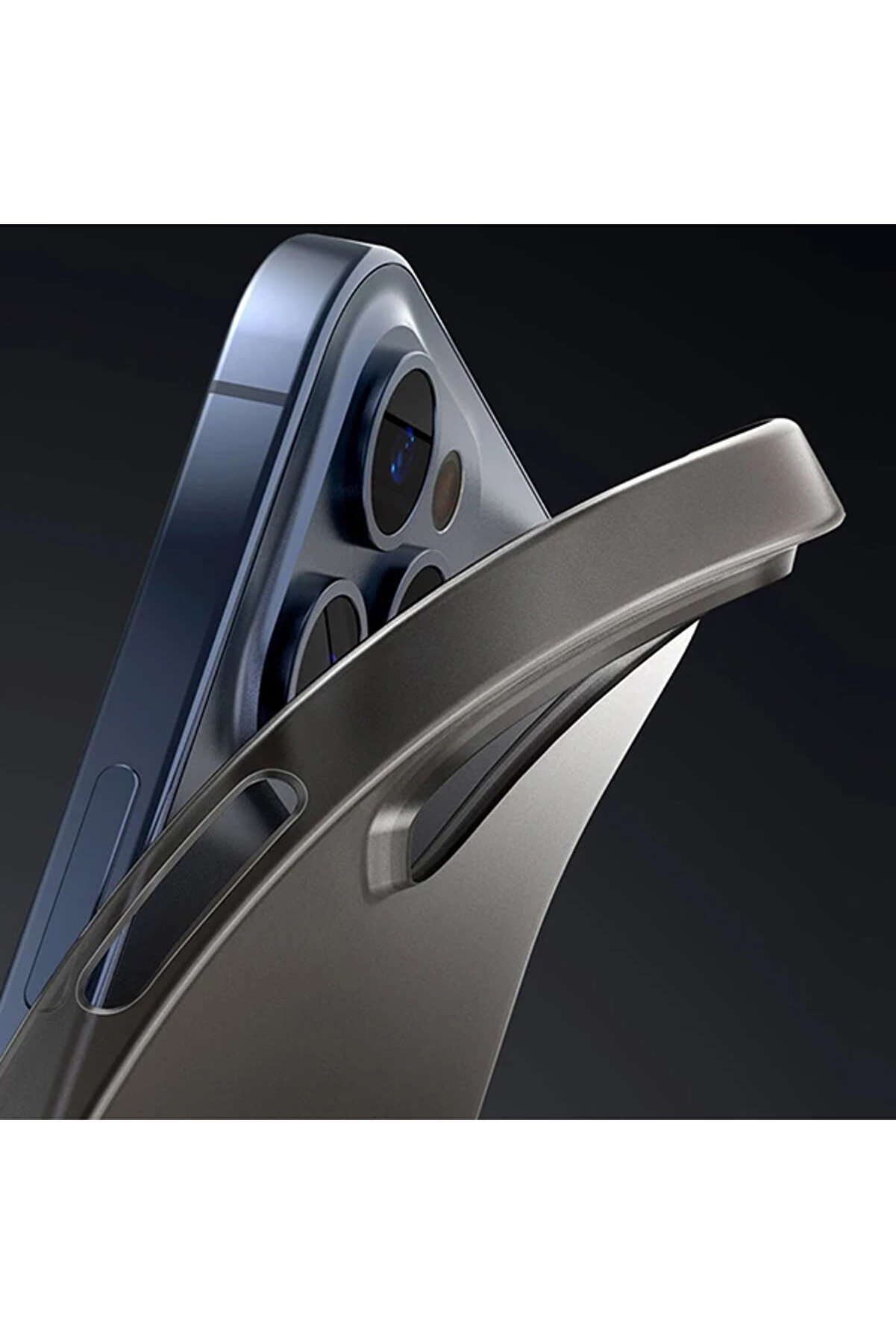 Wi̇ng Case İphone 12 Pro 6.1 Kılıf Ultra İnce Lux Mat Şeffaf Kılıf-(5775) - Gms6026-6245