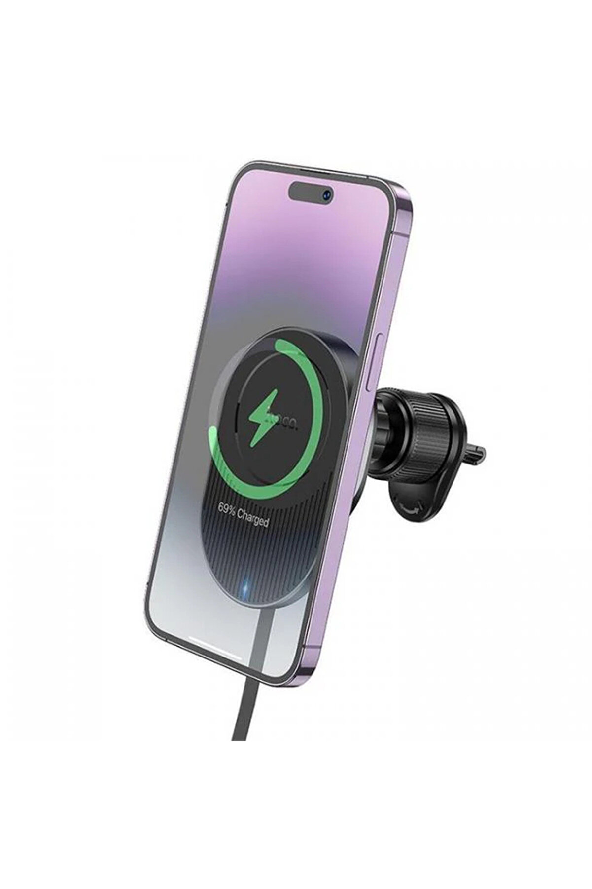 Hoco Hw12 Kablosuz Şarjlı Araç İçi̇ Havalandırma Manyeti̇k Telefon Tutucu-(1 - Dropx8977-7530