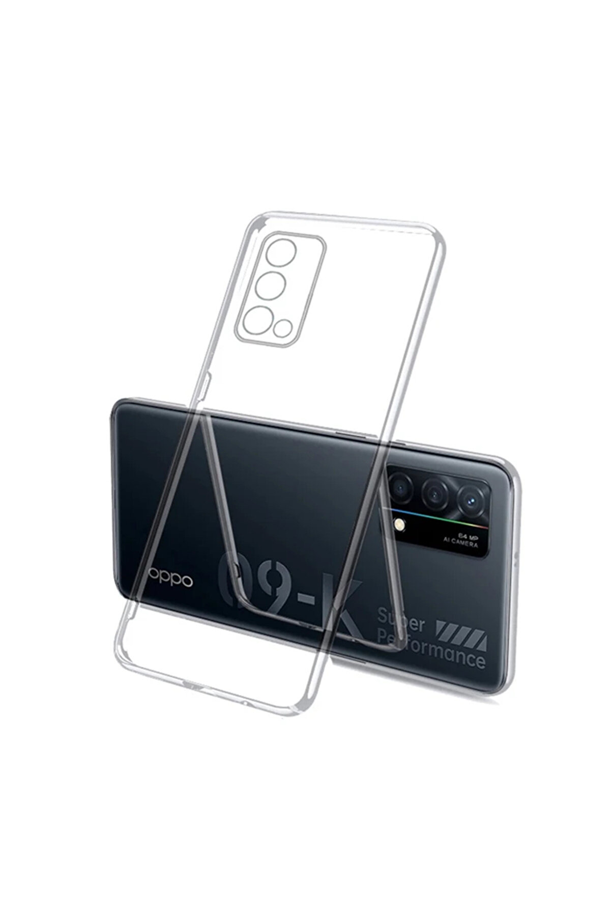 gizmurstore Ally OPPO K9 5G Kılıf Kamera Korumalı Ultra İnce Şeffaf Silikon Kılıf-(5775) - GMS6117-1472