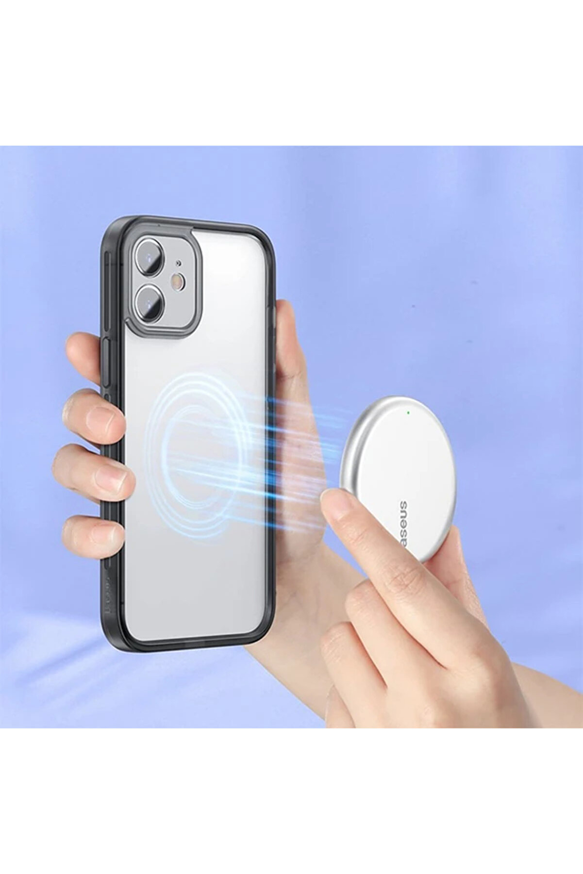 İphone 12 6.1 Kamera Lens Koruyuculu Frame Kılıf-(5775) - Gms4084-4423