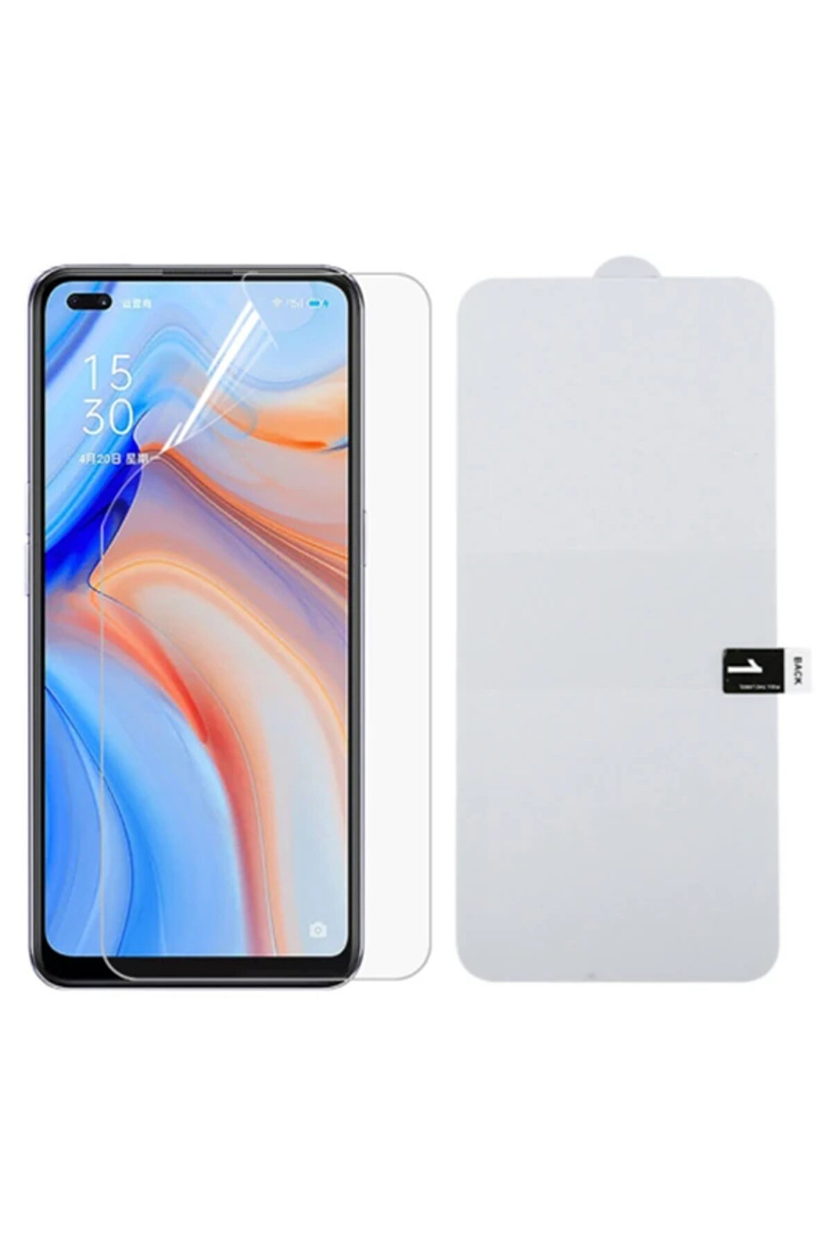 Oppo Reno4 Full Kaplama Hi̇drojel Fi̇lm Full Ekran Koruyucu-(5775) - Najmaddi̇n2445-8946 Uyumlu