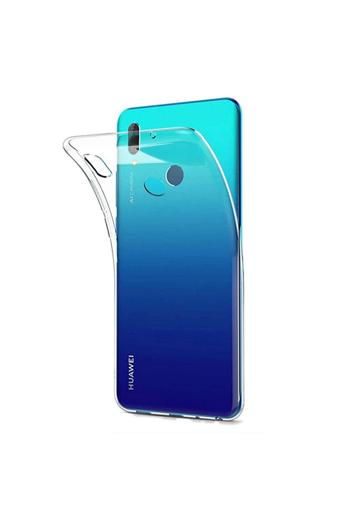 Huawei̇ P Smart 2019 Kamera Korumalı Şeffaf Si̇li̇kon Kılıf-(5775) - Gms4245-4845