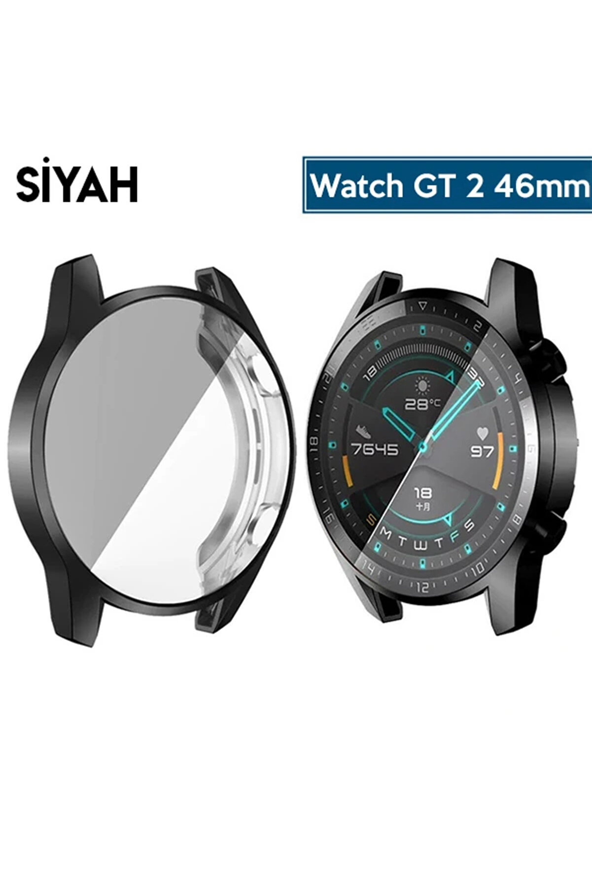 Ally Huawei̇ Watch Gt2 46Mm 360 Koruma Ultra İnce Si̇li̇kon Kılıf-(1903) - Dropx8972-9113