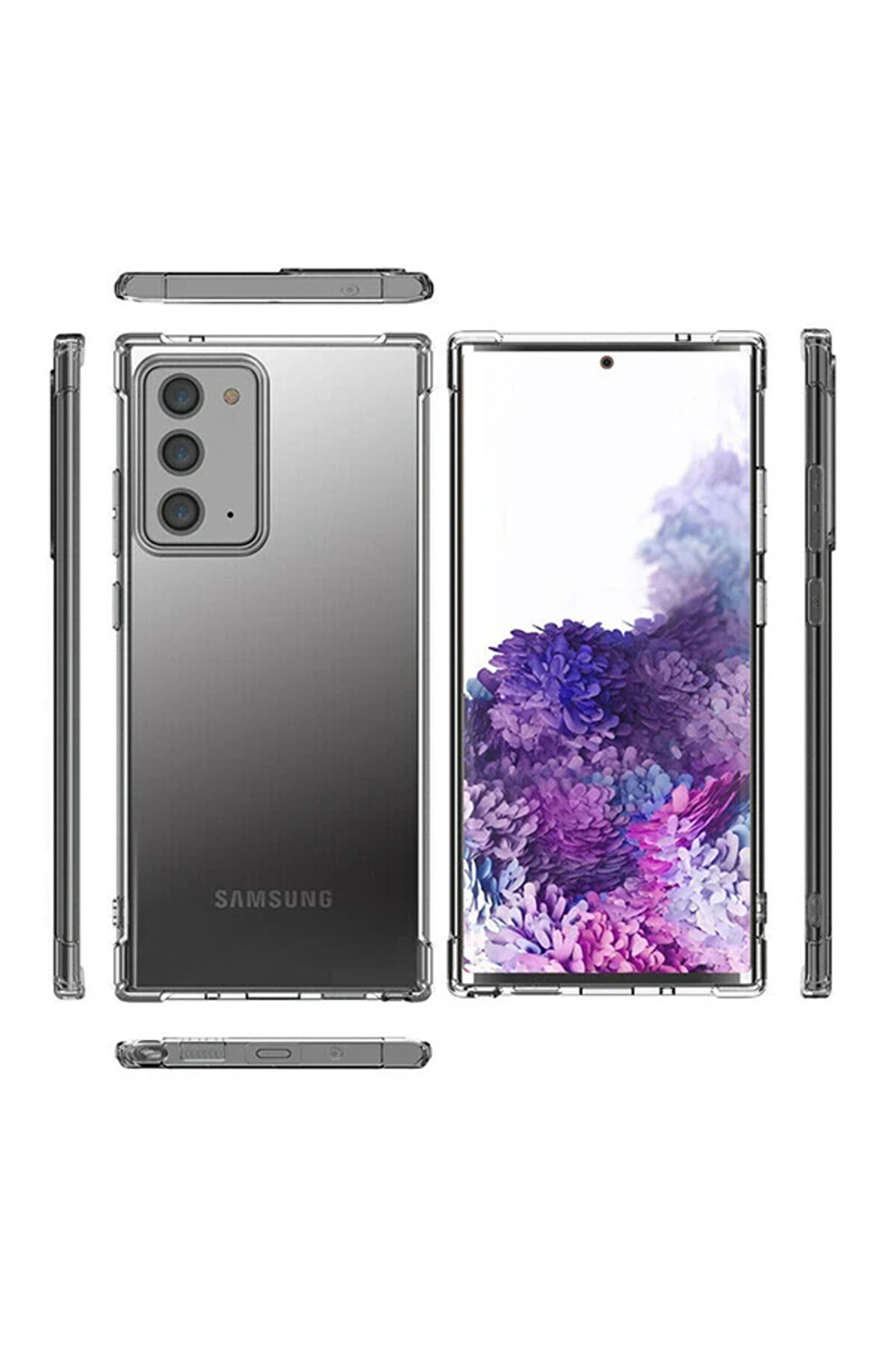 Ally Sm Galaxy Note 20 Anti̇-Drop Darbe Emi̇ci̇ Si̇li̇kon Kılıf Shockproof Kılıf- - Dropx6321-8849