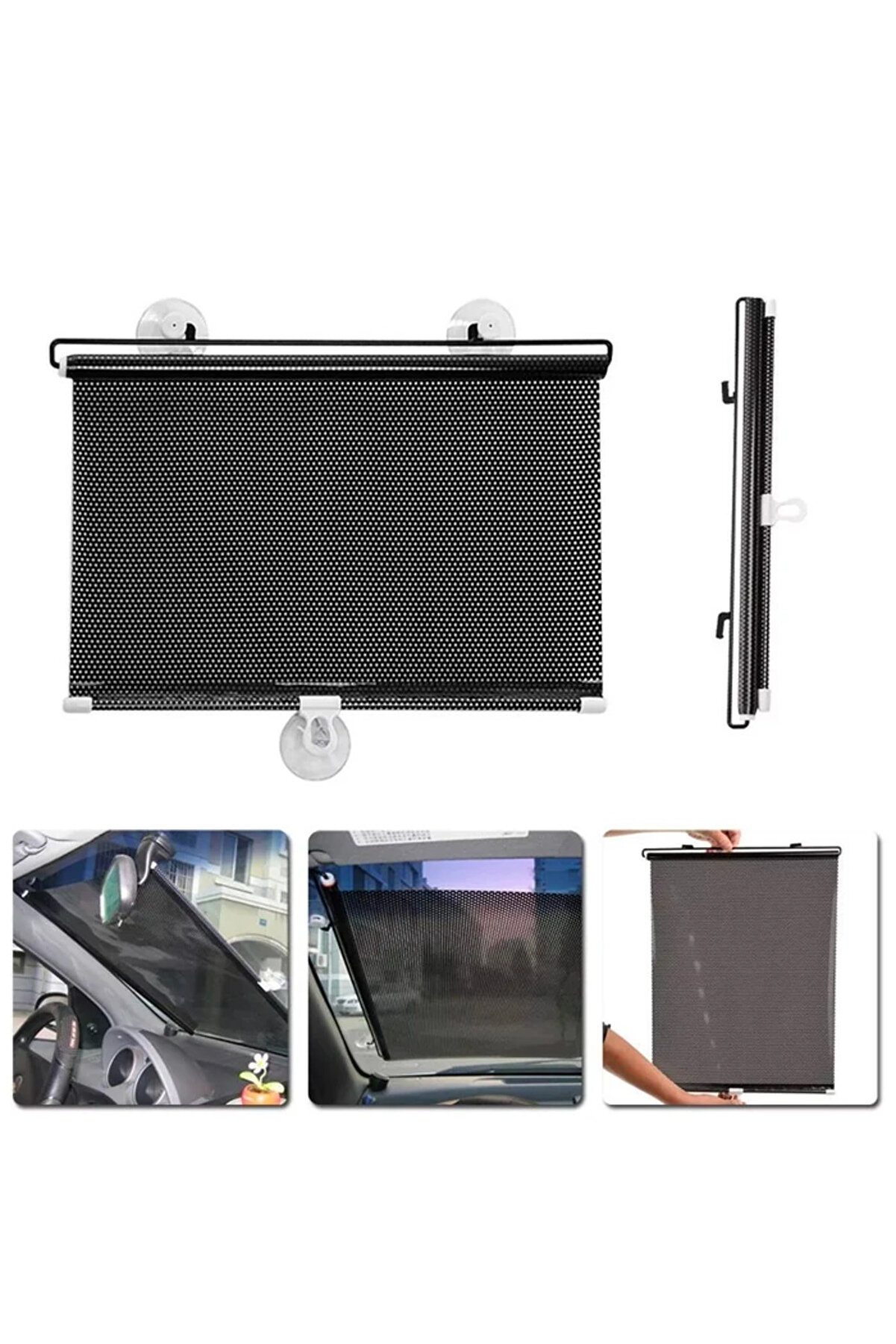 CepteToptan Araba Araç içi Katlanabilir Araç Oto Ön Cam Güneşlik Branda 58x125cm-(1903 - DROPX5623-4709