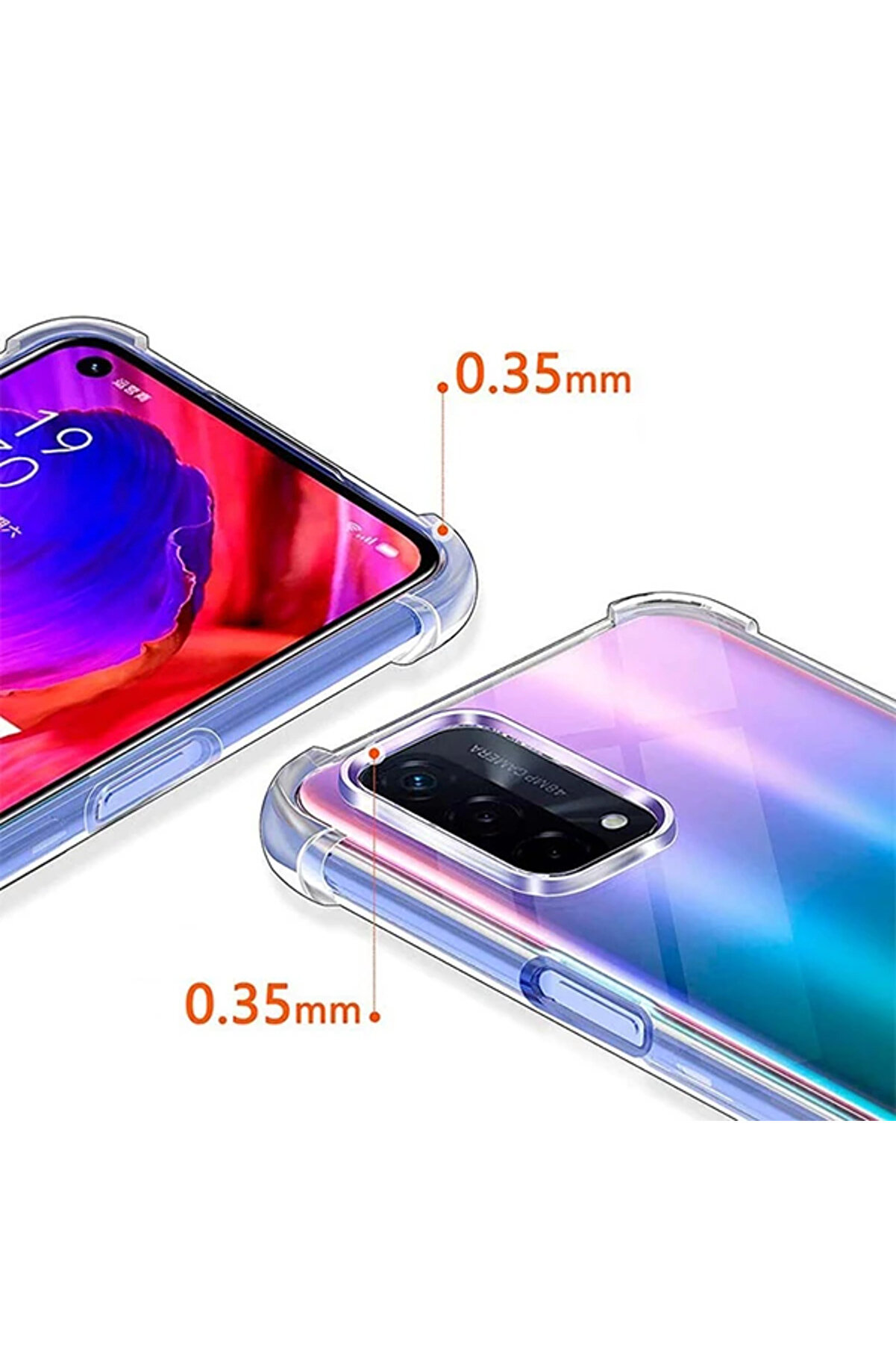 Oppo Reno A54 Kamera Korumalı Shockproof Darbe Emi̇ci̇ Si̇li̇kon Kılıf-(5775) - Gms2271-8472