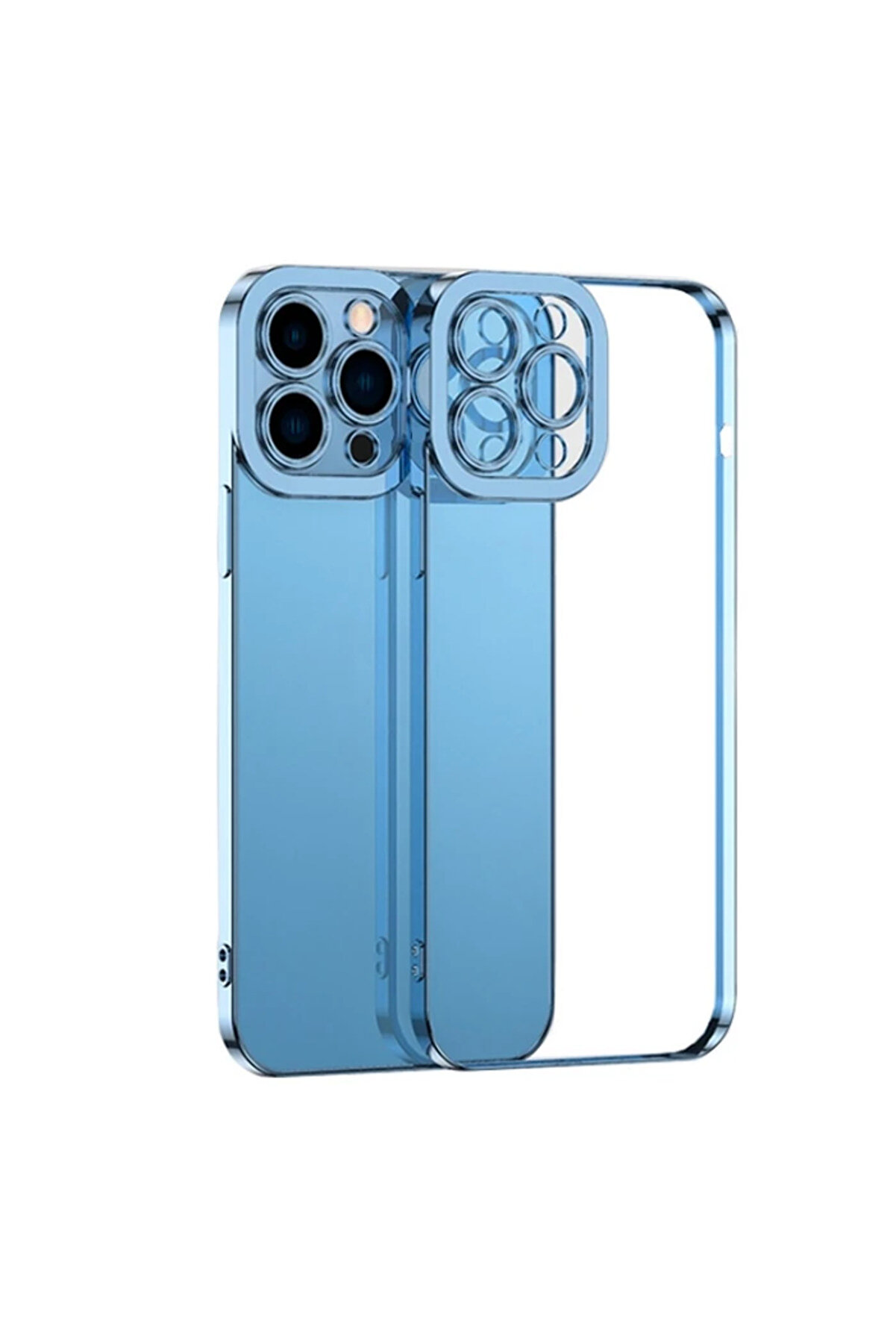 Ally Fashi̇on Seri̇es İphone 11 Pro Kılıf Renkli̇ Kenar Lazer Çerçeveli̇ Si̇li̇kon - Dropx4021-2546