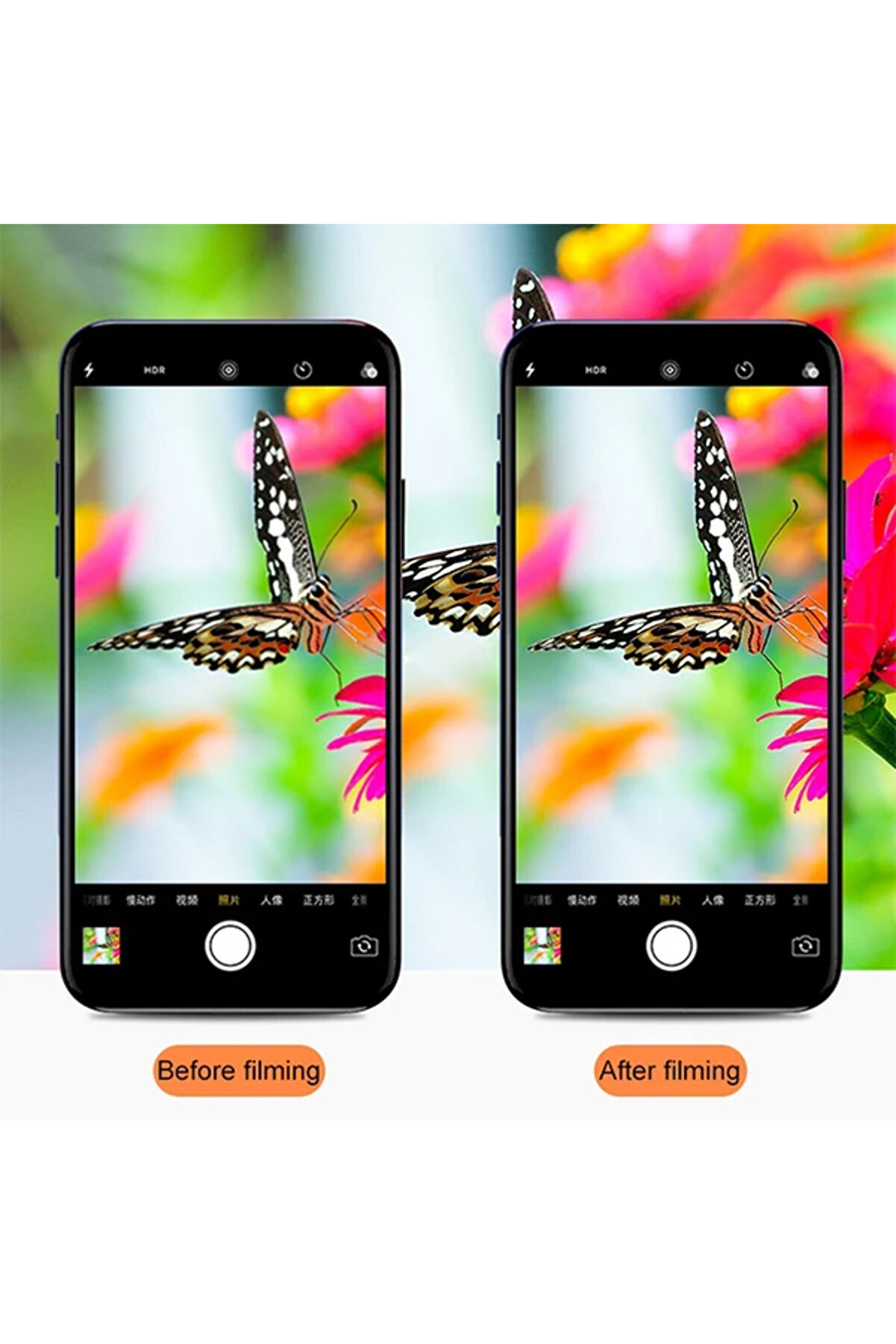 İphone 11 Y&uuml;ksek &Ccedil;&ouml;z&uuml;n&uuml;rl&uuml;kl&uuml; Kamera Lens Koruma Camı-(1903) - Dropx8641-9386