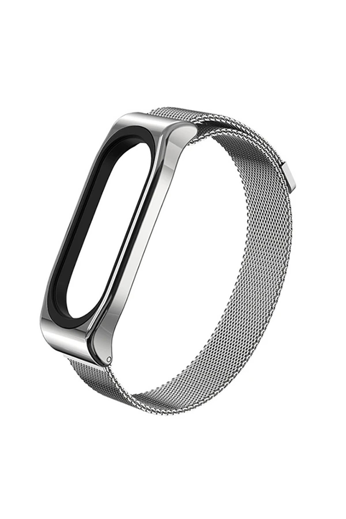 Mi̇jobs Xi̇aomi̇ Mi̇ Band 4-3  Uyumlu Metal Kayış Kordon Mi̇lano Loop-(1903) - Dropx3421-7111