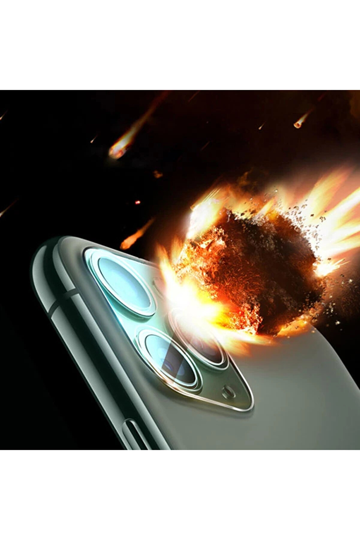 İphone 12 6.1 Pro Full Tempered Kamera Koruyucu Kırılmaz Cam-(5775) - Gms9915-7252