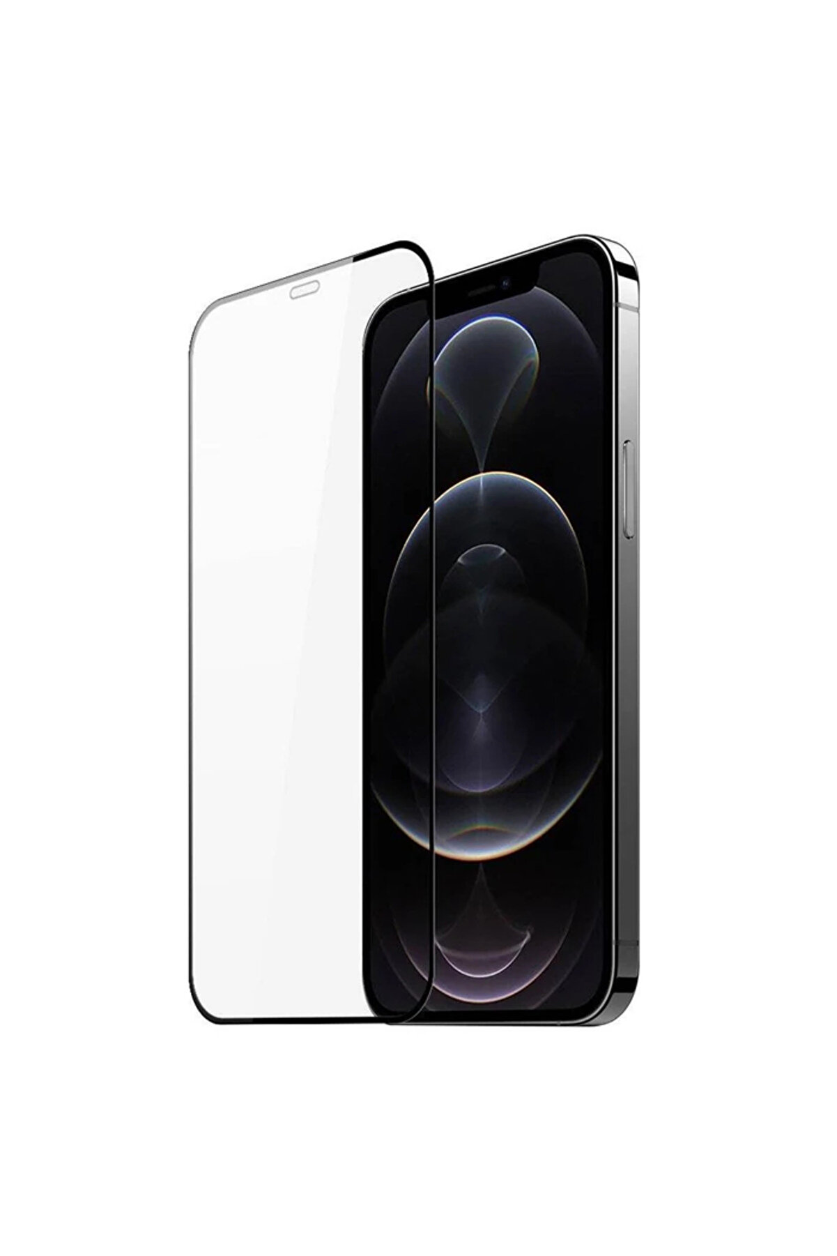 Dux Duci̇s İphone 12 - 12 Pro 6.1İnç Tempered Cam Ekran Koruyucu 10D Full Kaplama-(5 - Gms3777-4896