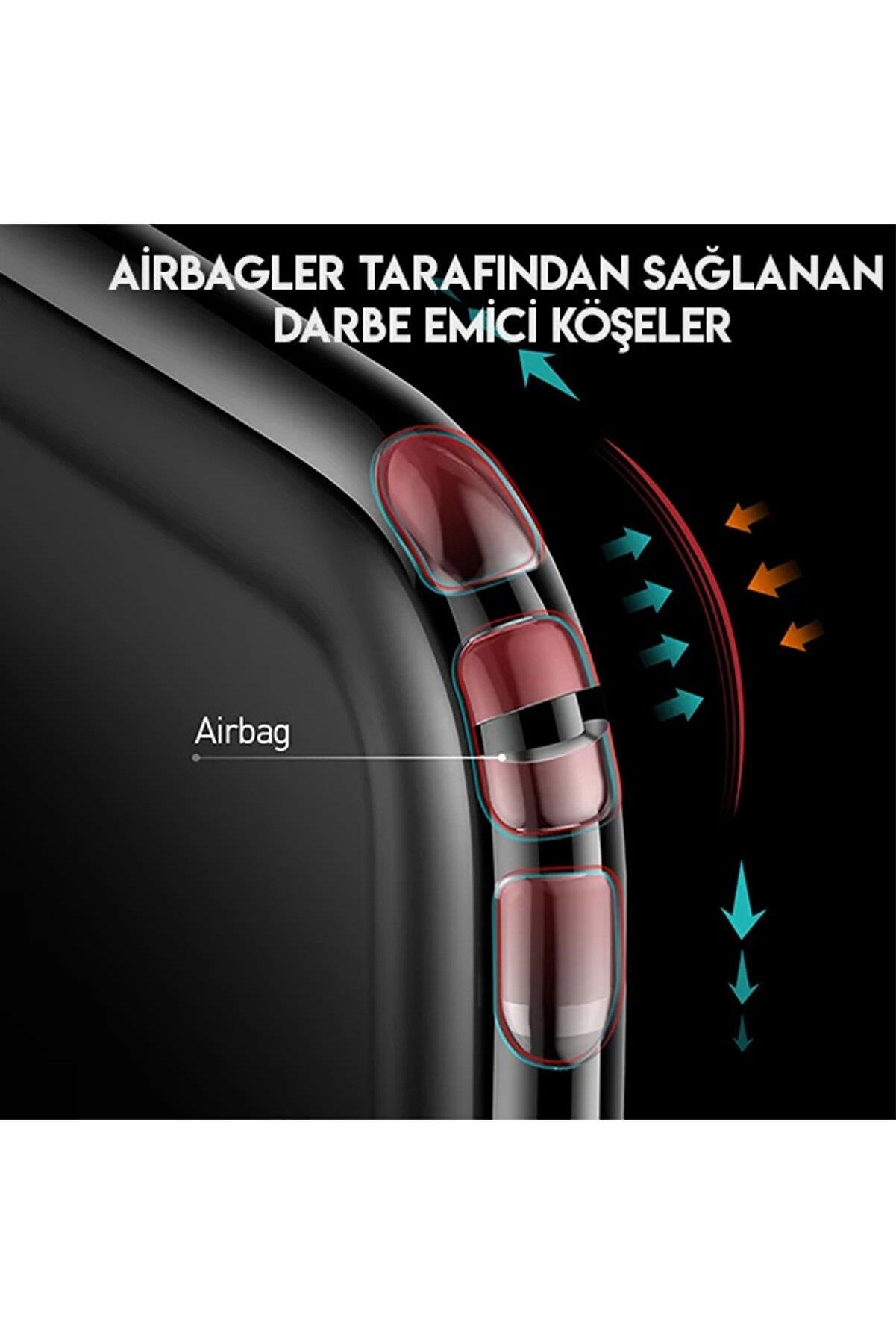 Safety Ai̇rbags İphone 11 Pro 5.8 Şeffaf Darbe Emi̇ci̇ Sli̇kon Kılıf-(5775) - Gms8775-7445