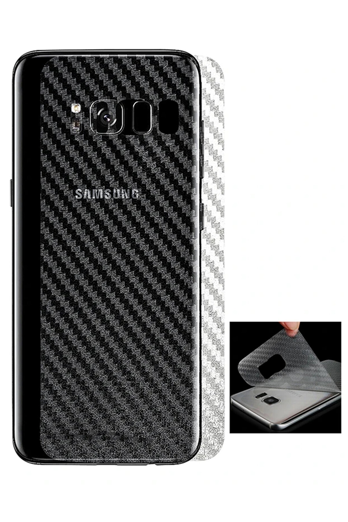 gizmurstore Ally Galaxy S8 Plus Arka Şefaf Arka Koruma Bandı-(5775) - GMS8421-8203