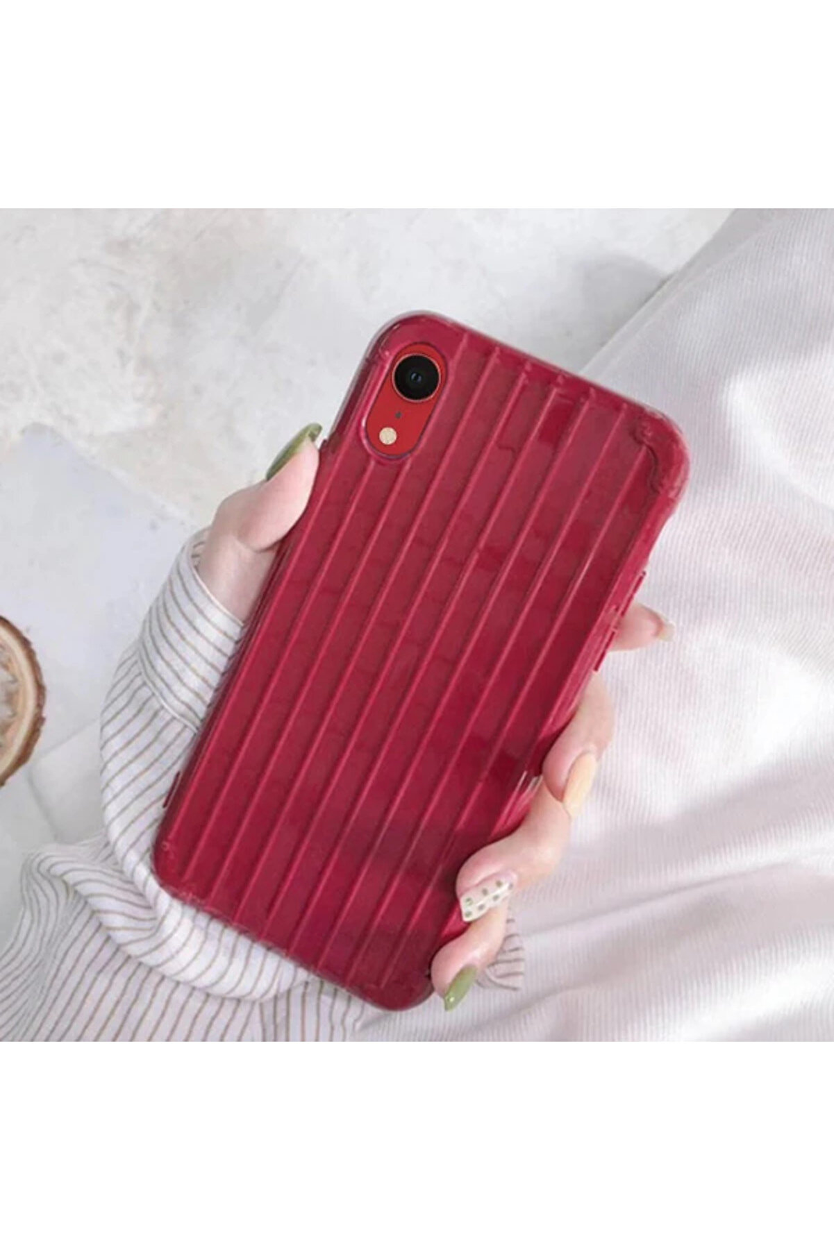 Ally İphone Xr 6.1 İnch Trunk Li̇nes İnce Soft Si̇li̇kon Kılıf-(5775) - Gms8609-7253