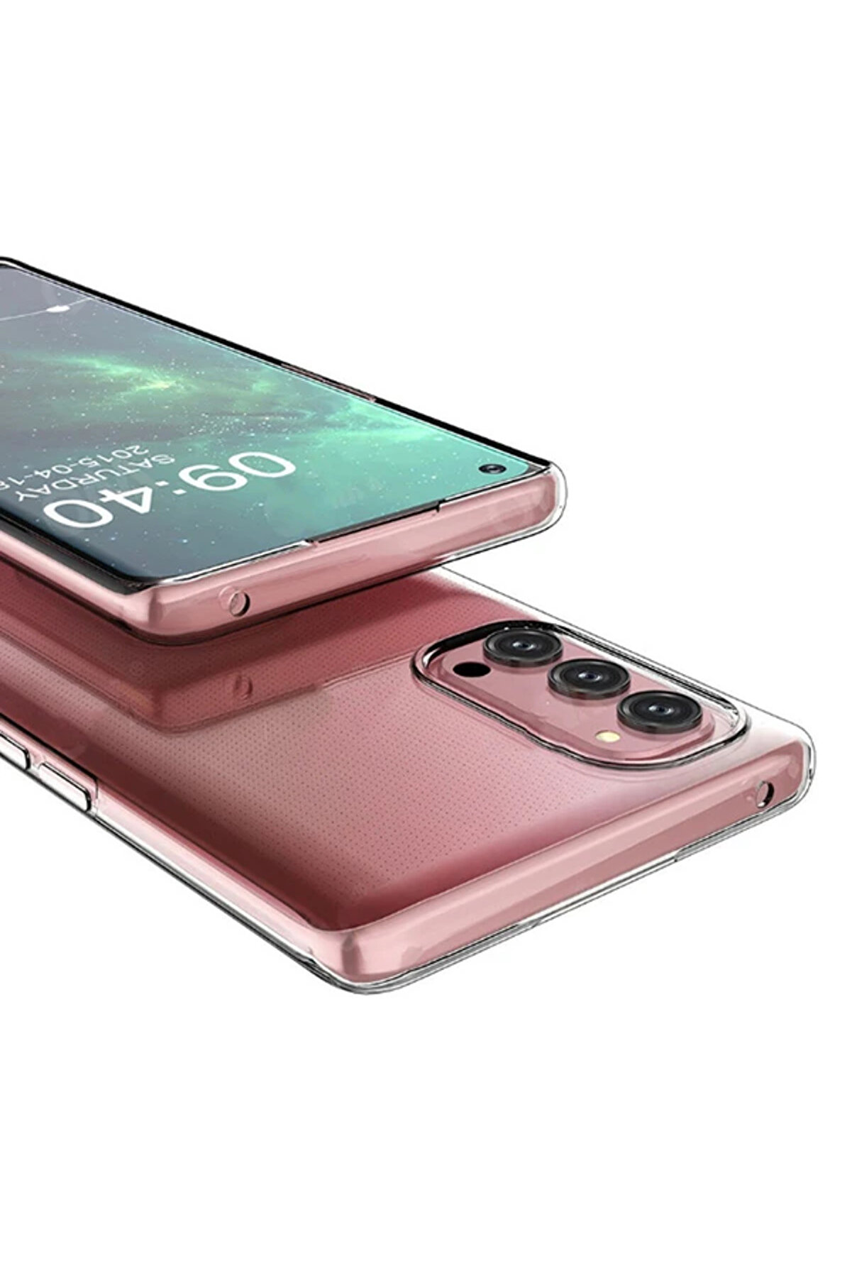 Oppo Reno 4 2.0Mm Şeffaf Si̇li̇kon Kılıf Shockproof Kılıf-(5775) - Gms6340-8999