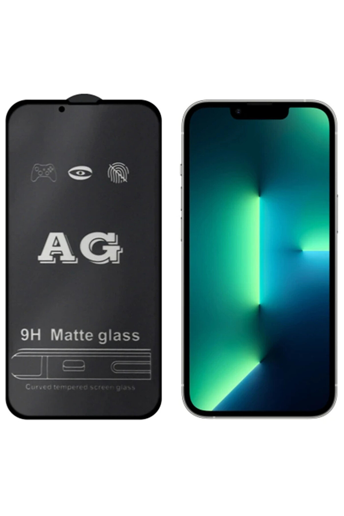 CepteToptan ALLY İPhone 13 Pro Max 6.7inç Full Glue Matte Tempered Cam Ekran Koruyucu-(190 - DROPX6488-2078