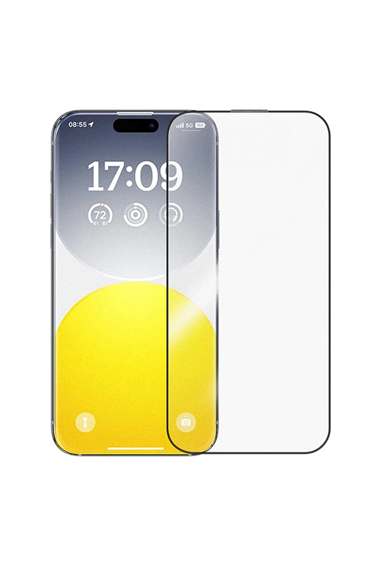 CepteToptan Crystalline iPhone 15 HD Tempered Full Koruma Cam Ekran Koruyucu-(1903) - DROPX1193-5549