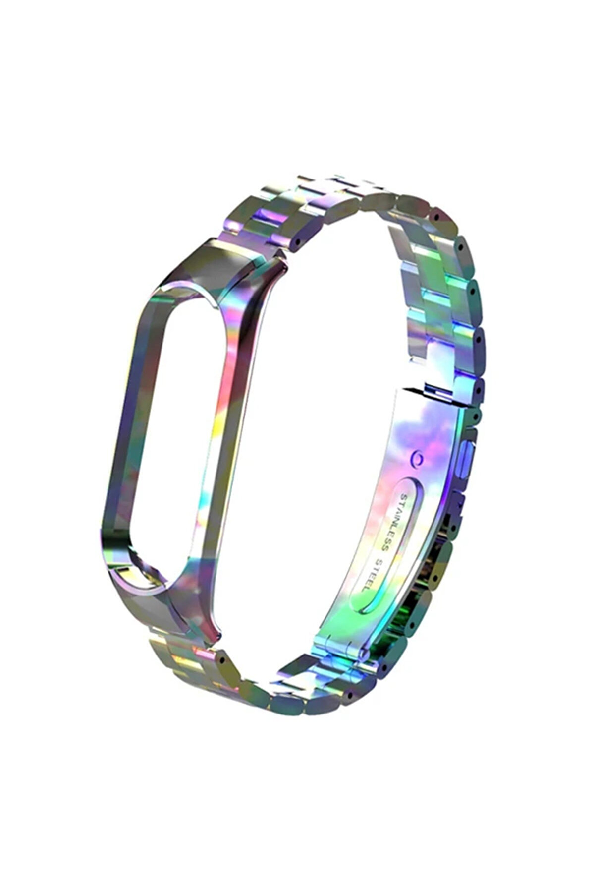 Xi̇aomi̇ Mi̇ Band 5 Uyumlu Stai̇nless Steel 3 Bakla Çeli̇k Kayış Kordon-(1903) - Dropx8658-1616