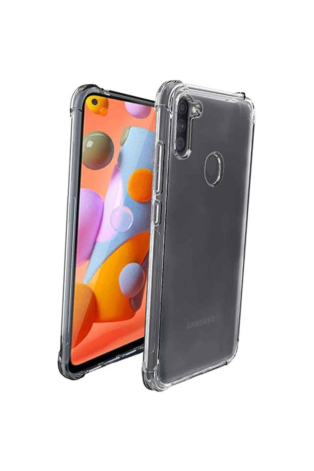 Ally Sm Galaxy M11/A11 Anti̇-Drop Darbe Emi̇ci̇ Si̇li̇kon Kılıf Shockproof Kılıf- - Dropx6313-8069