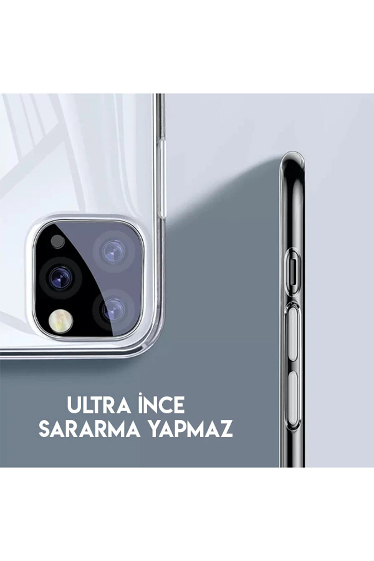 Transparent Key İphone 11Pro 5.8İnch Şeffaf Si̇li̇kon Kılıf-(5775) - Gms1304-1968
