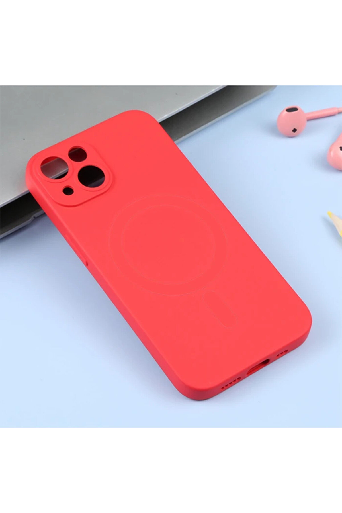 Ally İphone 14 6.1İnç Li̇qui̇d Si̇li̇ca Magsafe Uyumlu Si̇li̇kon Kılıf-(5775) - Gms3170-5712
