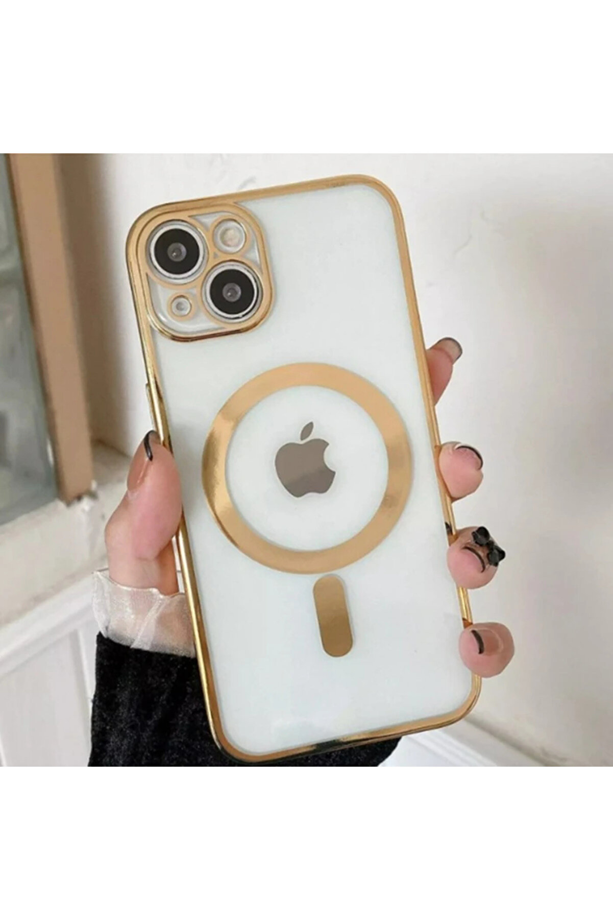 Ally İphone 14 6.1İnç Renkli̇ Kenar Lazer Çerçeveli̇ Magsafe Uyumlu Si̇li̇kon Kılıf - Gms2989-7467