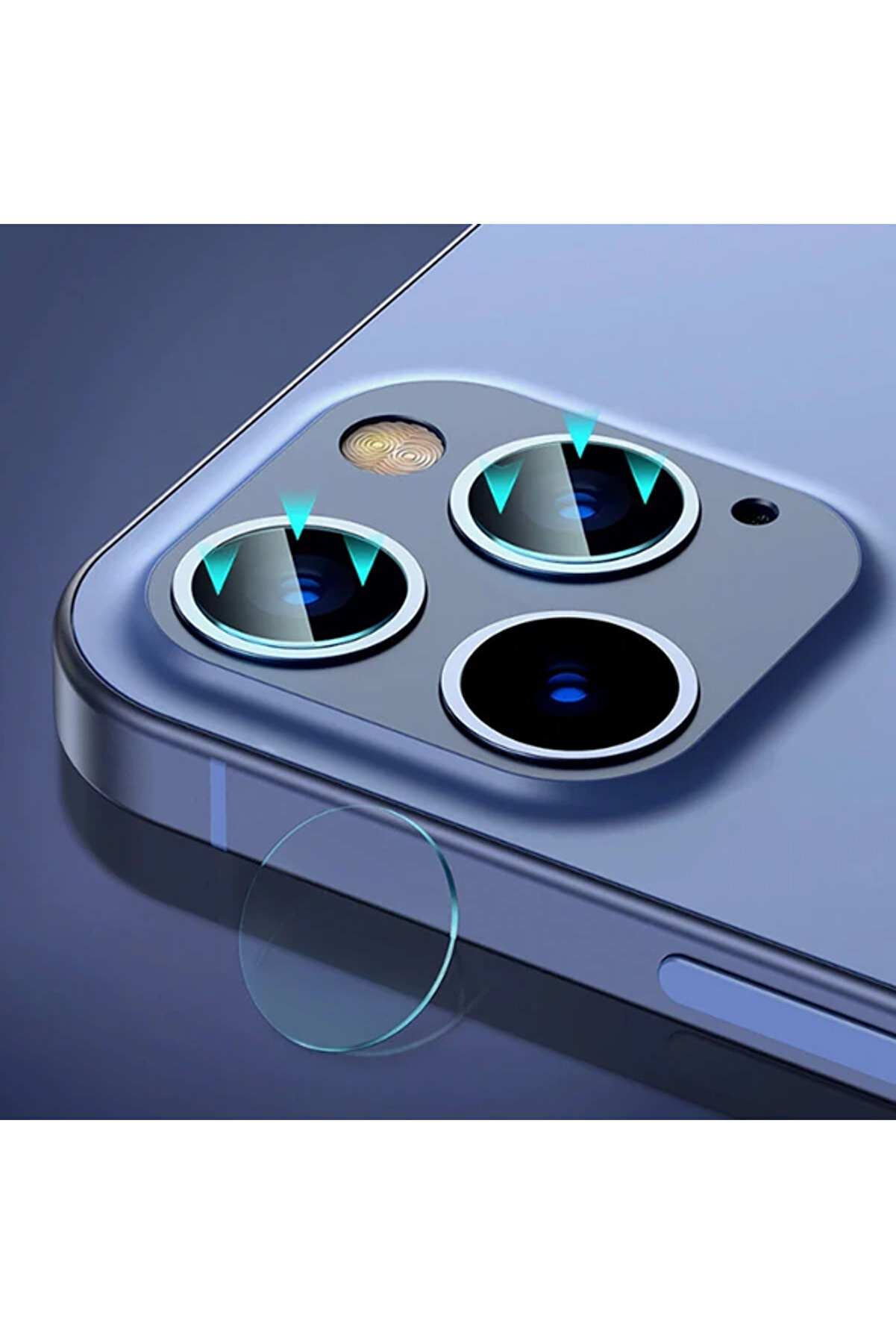 İphone 12 Pro 6.1-Pro Max 6.7 Tempered Kamera Lens Koruma Camı 2Set-(1903) - Dropx4168-2972