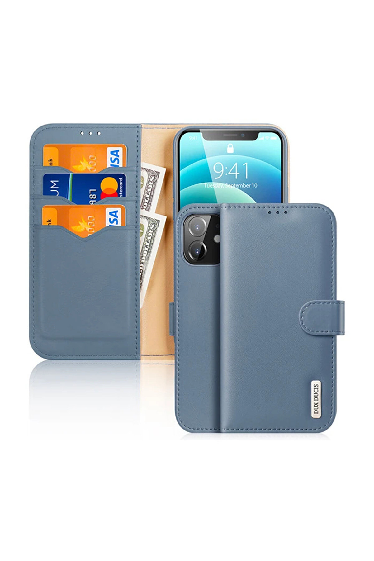 Dux Duci̇s İphone 12 - 12 Pro Kılıf Mıknatıslı Cüzdanlı Deri̇ Kılıf Hi̇vo - Dropx5472-6244