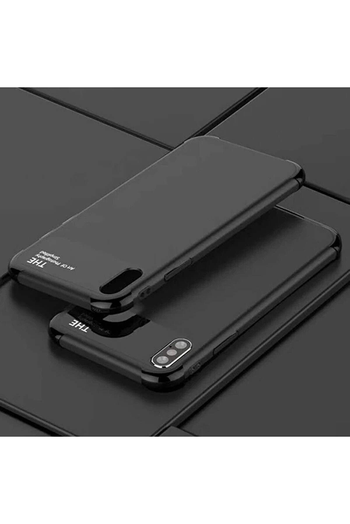 İphone X Xs 10 Fi̇t Premi̇um Si̇li̇kon+ Cam Kılıf-(5775) - Gms5755-4567