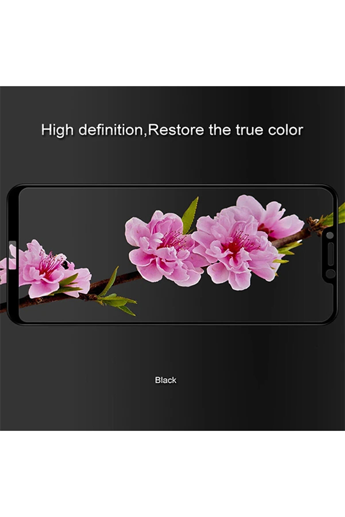Huawei̇ Honor Play Full Glue Tempered Full Cam Ekran Koruyucu-(1903) - Dropx4485-4321