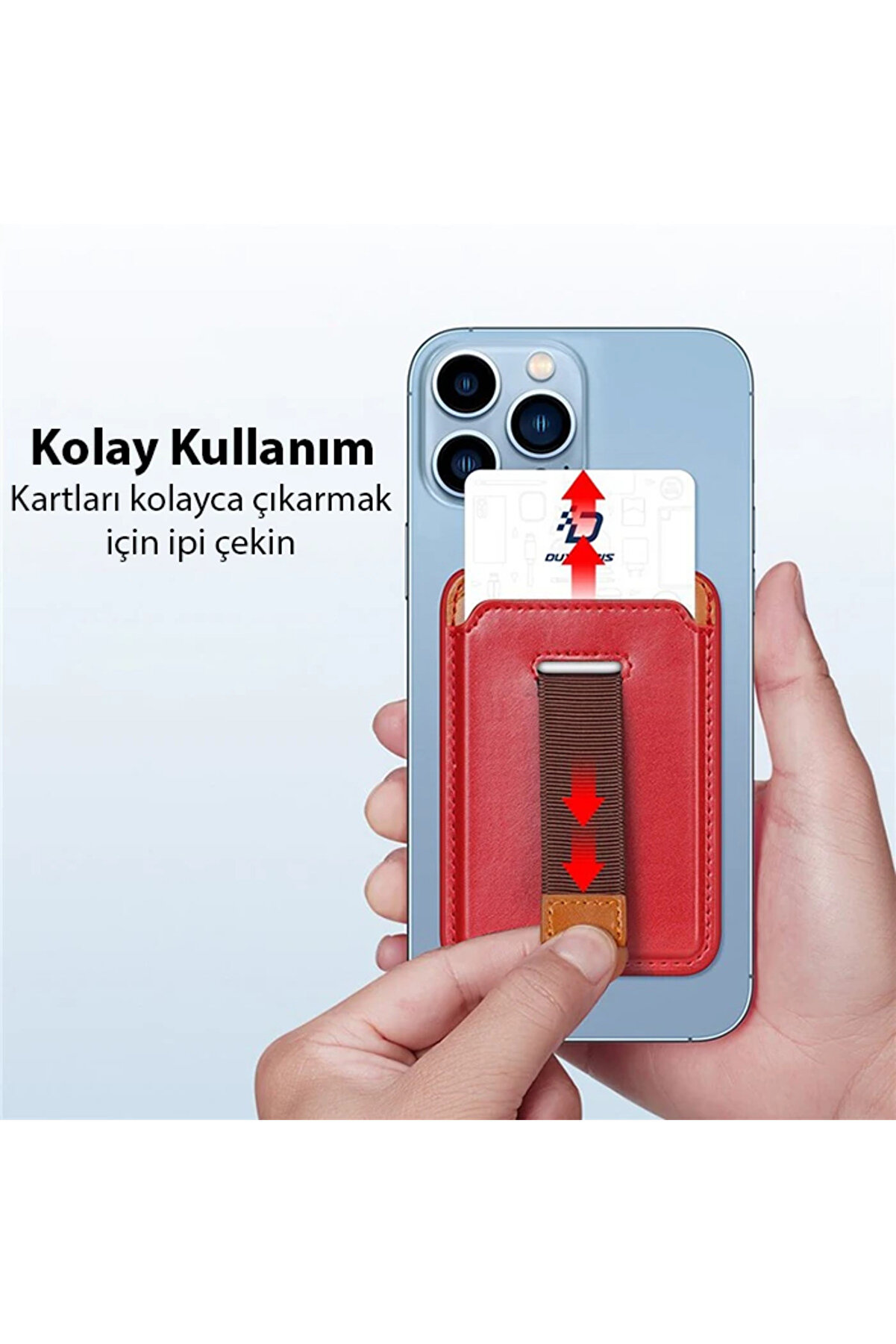 Dux Duci̇s İphone 15-14-13-12Ler İçi̇n Pu Deri̇ Cüzdan Magsafe Kartlık Cüzdan Kıl - Gms2908-4841