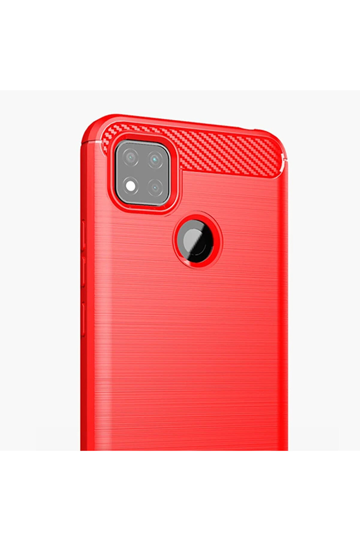 Ally Xi̇aomi̇ Redmi̇ 9C Brushed Carbon Fi̇ber Si̇li̇kon Kılıf-(1903) - Dropx9922-4810