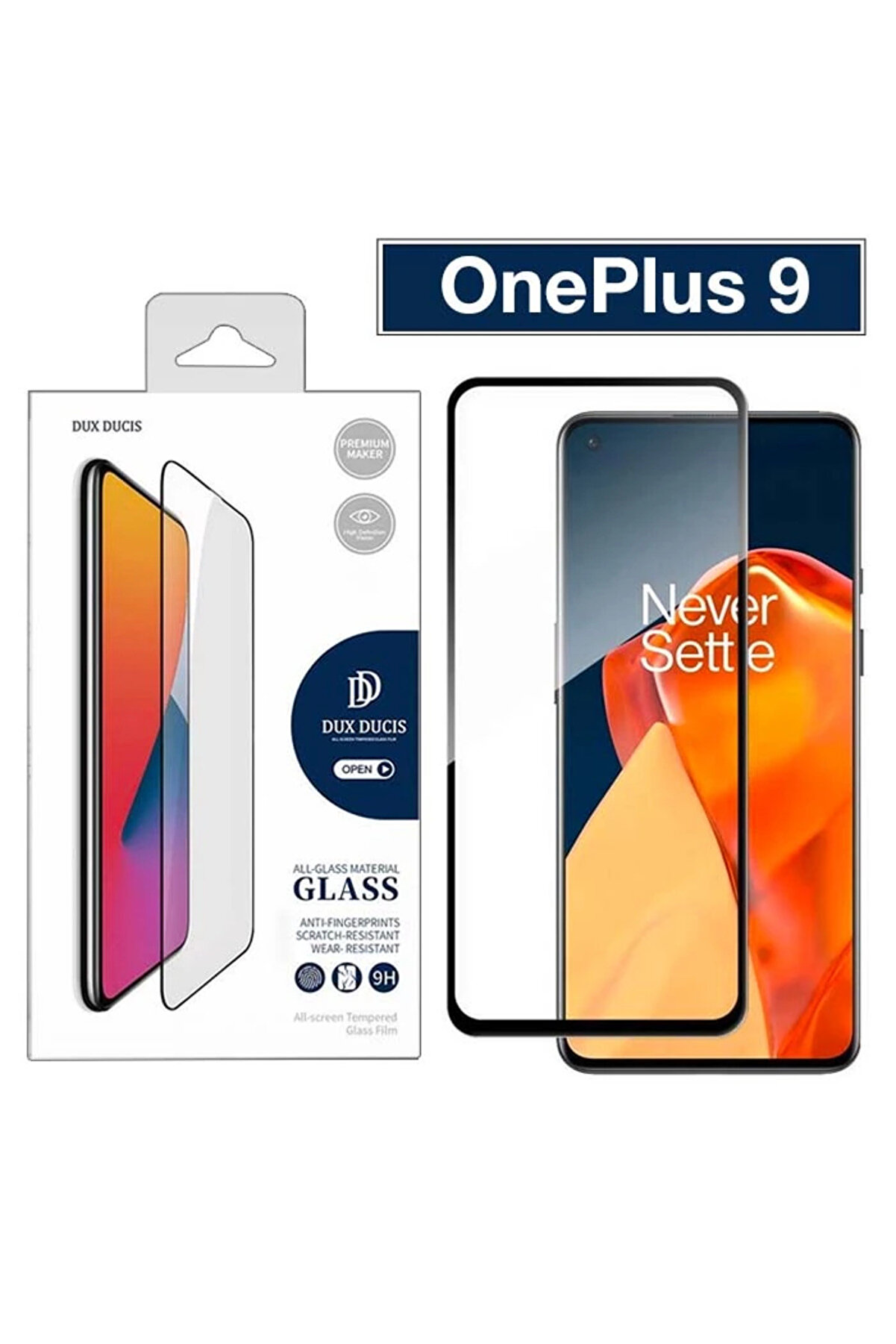 CepteToptan Dux Ducis OnePlus 9 Tempered Cam Ekran Koruyucu 9D Full Kaplama-(1903) - DROPX8501-3177