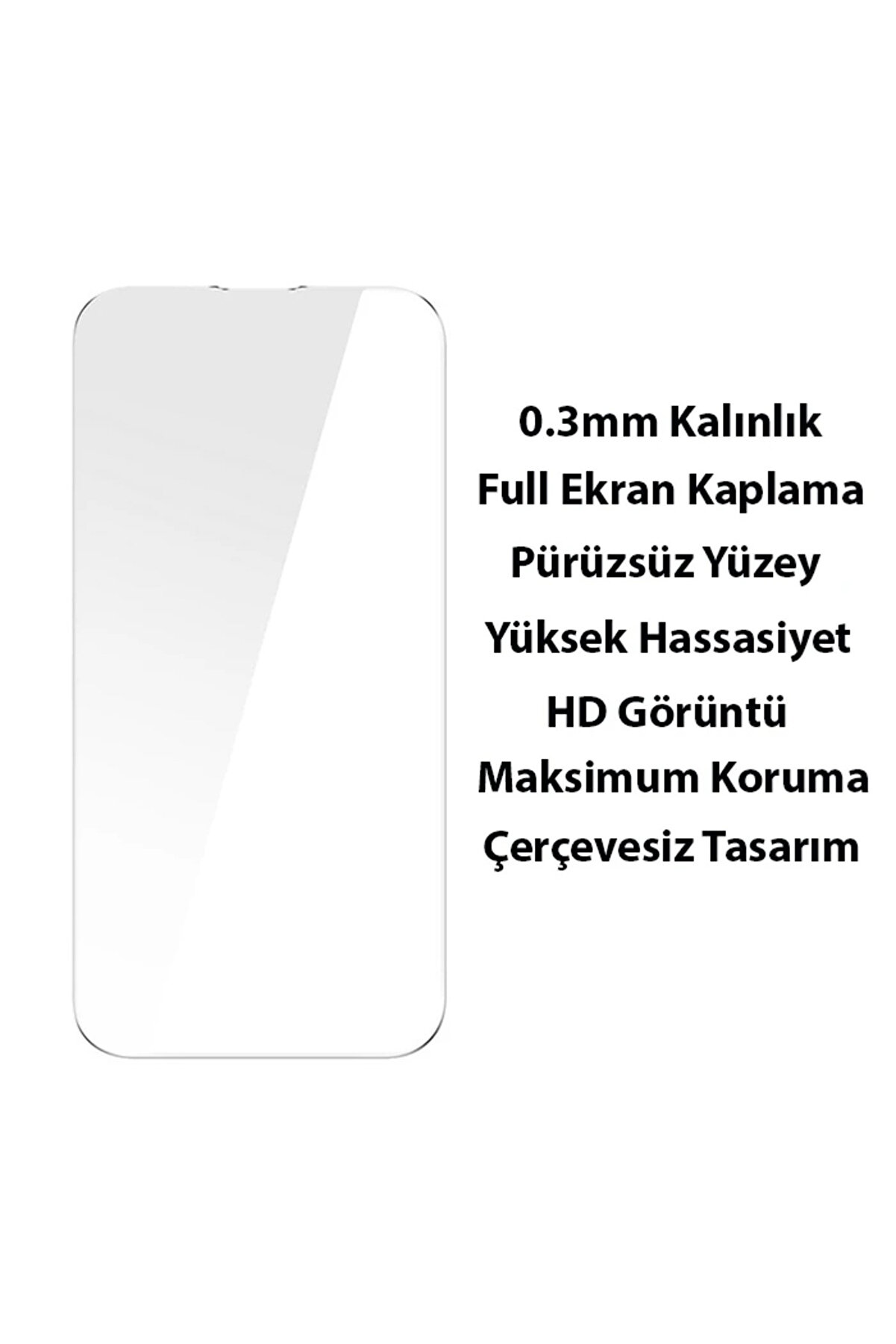 Gli̇tter İphone 14 6.1 Renkli̇ Kenar Si̇li̇kon Kılıf + Tempered Ekran Koruyucu Set-(57 - Gms7641-7295