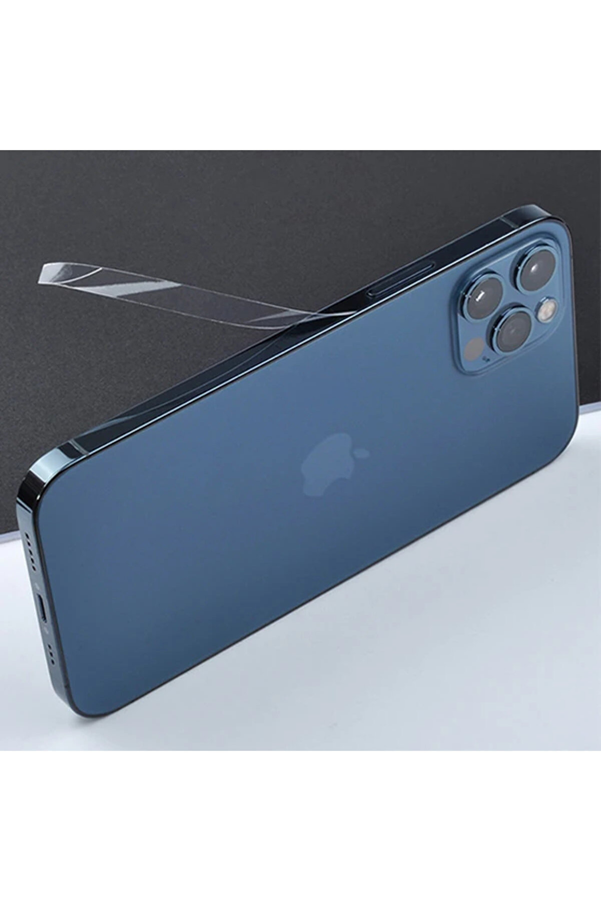 İphone 12 6.1 Hi̇drojel Hayalet Yan Alt Üst Kamera Kaplama Fi̇lm-(1903) - Arlt7168-8677