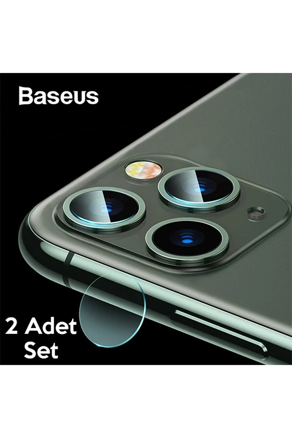 gizmurstore iPhone 11 Pro 11 Pro Max Tempered Kamera Lens Koruma Camı 2Set-(5775) - GMS1035-6787