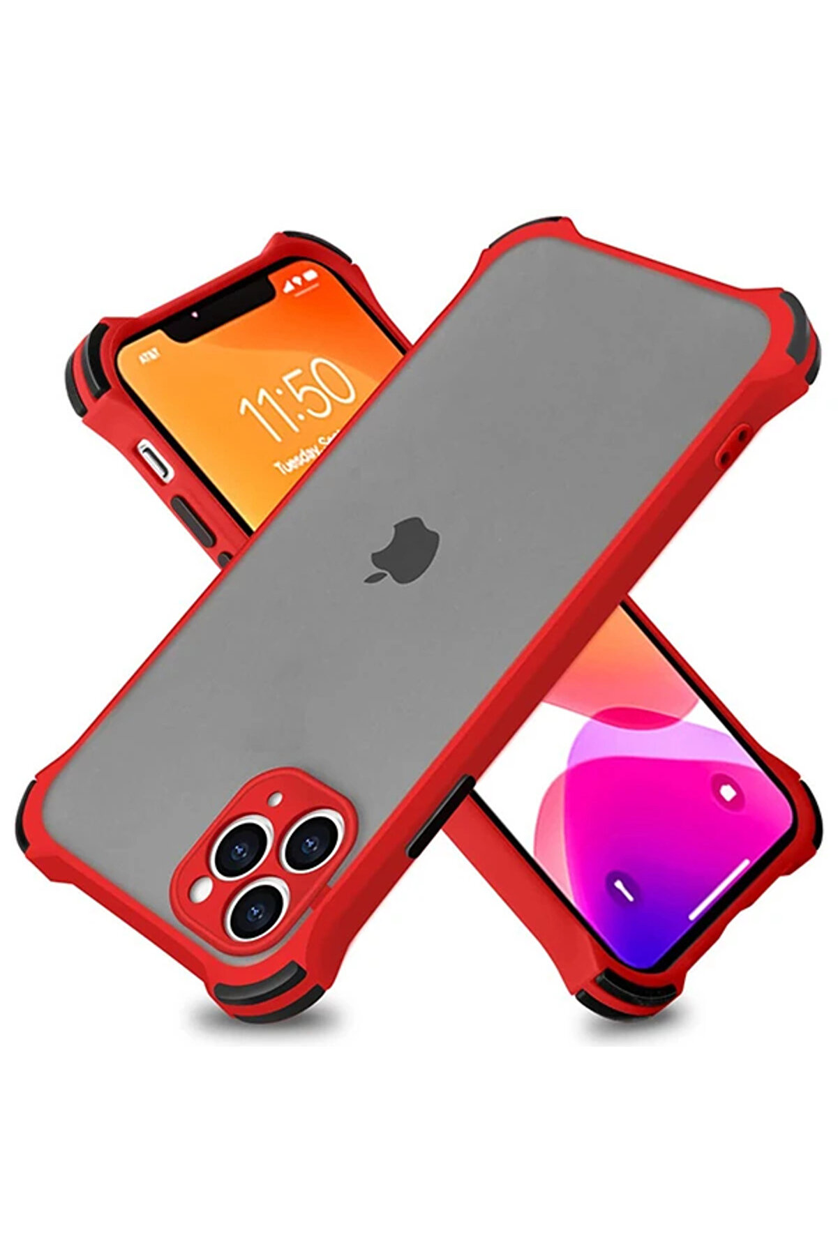 CepteToptan Ally İPhone 11 Pro Max 6.5 İnch Shockproof Kamera Koruma Darbe Emici Kılıf-( - DROPX1019-6776