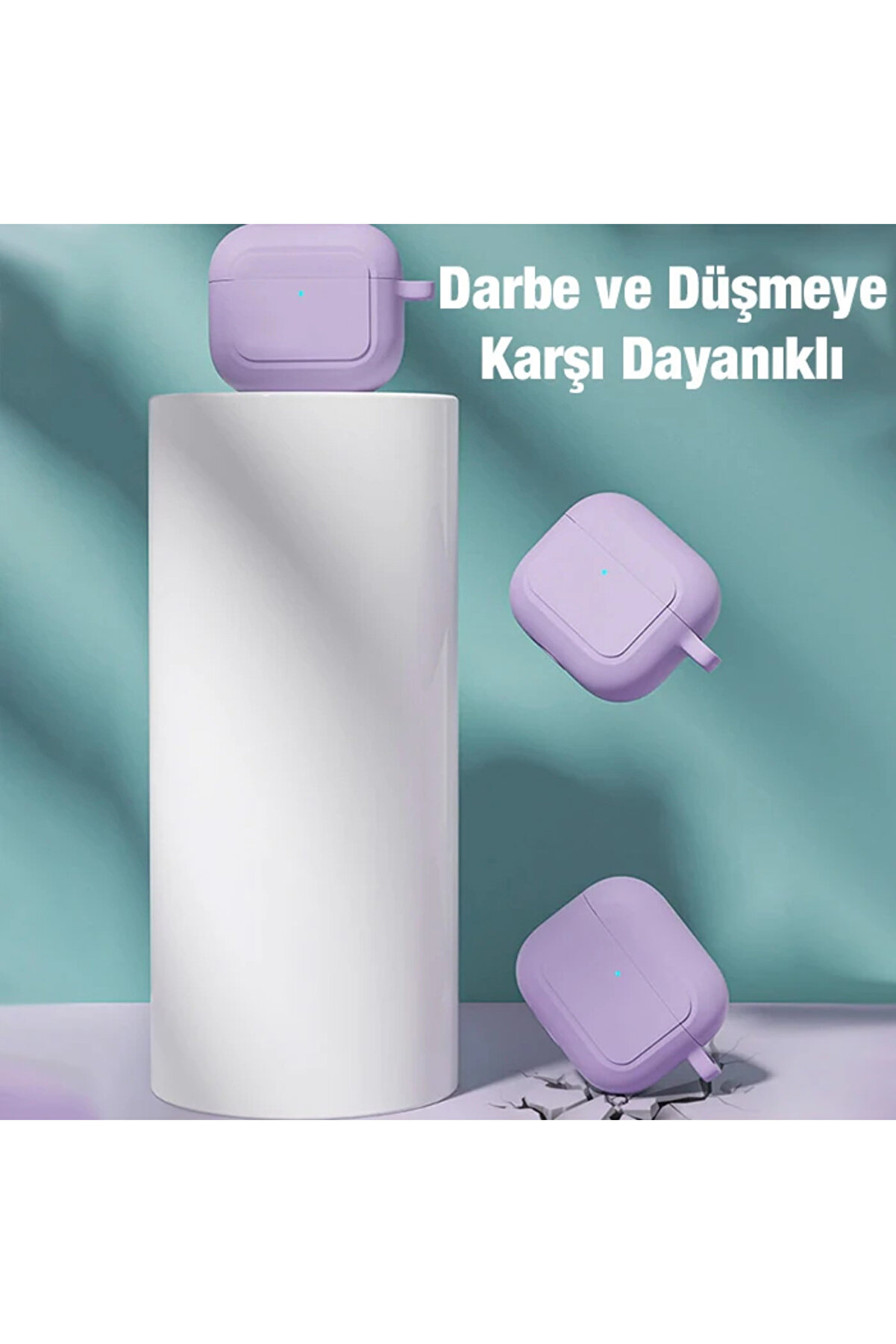 Ally Apple 3 İçi̇n Kancalı Ultra İnce Si̇li̇kon Kulaklık Kılıfı-(1903) - Dropx2602-9627