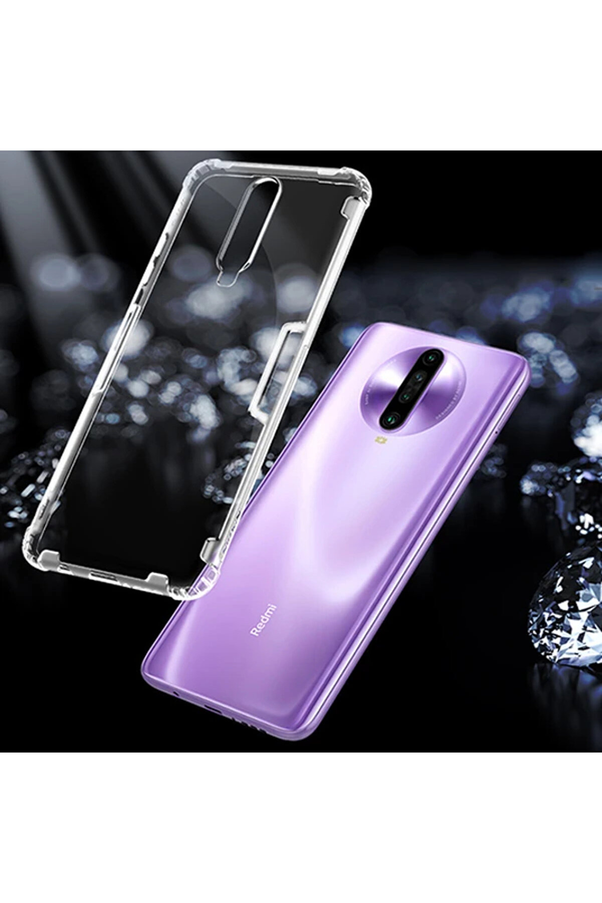 Xi̇aomi̇ Redmi̇ K30 Anti̇-Drop Darbe Emi̇ci̇ Si̇li̇kon Kılıf-(5775) - Gms8433-1367