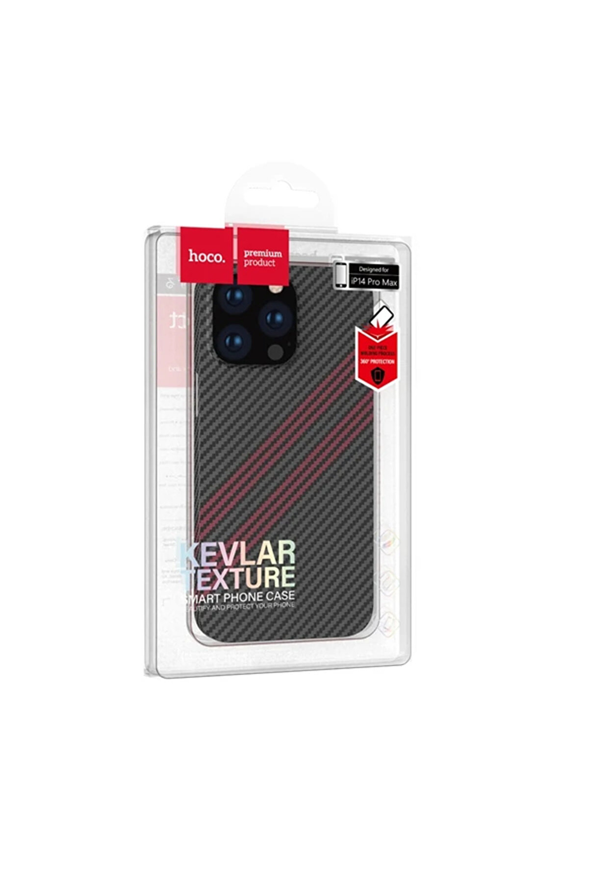 Hoco İphone 14 Pro 6.1 Kılıf Kevlar Texture Darbe Emi̇ci̇ Telefon Kılıfı-(190 - Dropx9194-2216