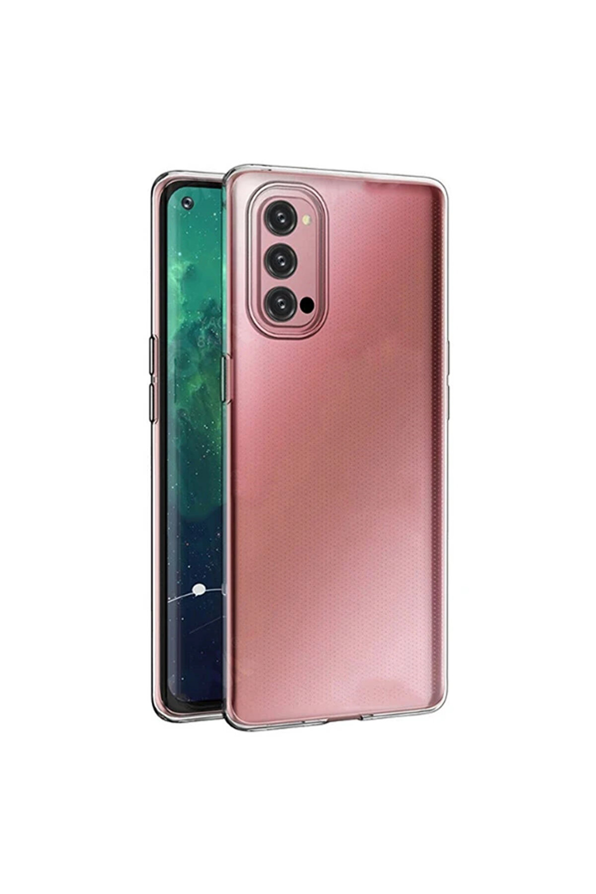 Oppo Reno 4 2.0Mm Şeffaf Si̇li̇kon Kılıf Shockproof Kılıf-(5775) - Gms6340-8999