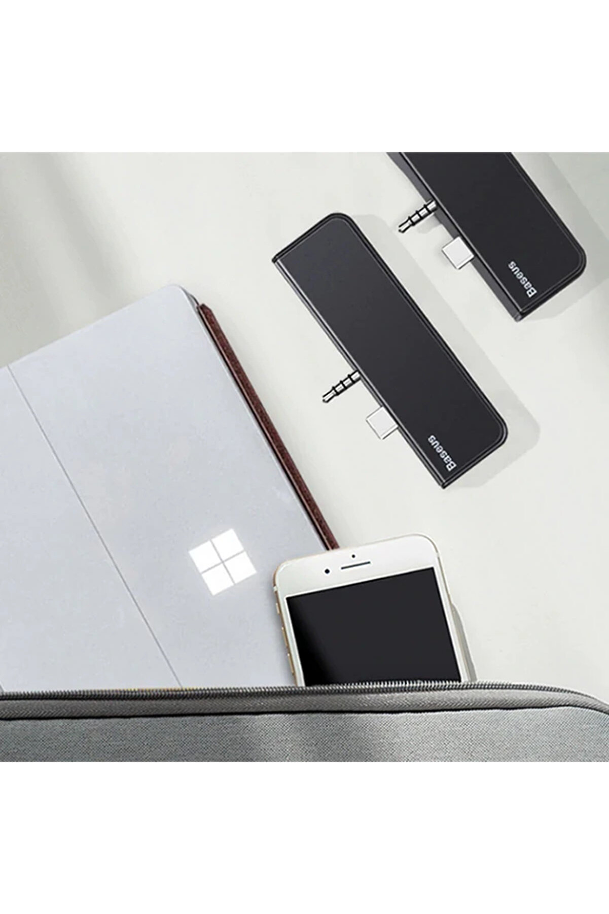Multi̇functi̇onal Hub Surface Go(Type-C+Audi̇o To Hd4K+Usb3.0+Type-C(Data)+Audi̇ok-( - Ogz1533-7563