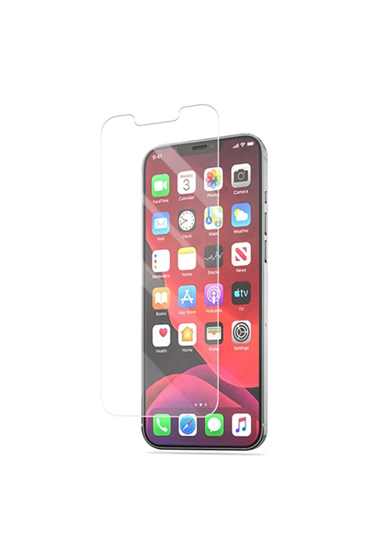 gizmurstore ALLY İPhone 12 Pro Max 6.7 Matte HD Tempered Cam Ekran Koruyucu-(5775) - GMS6995-7140